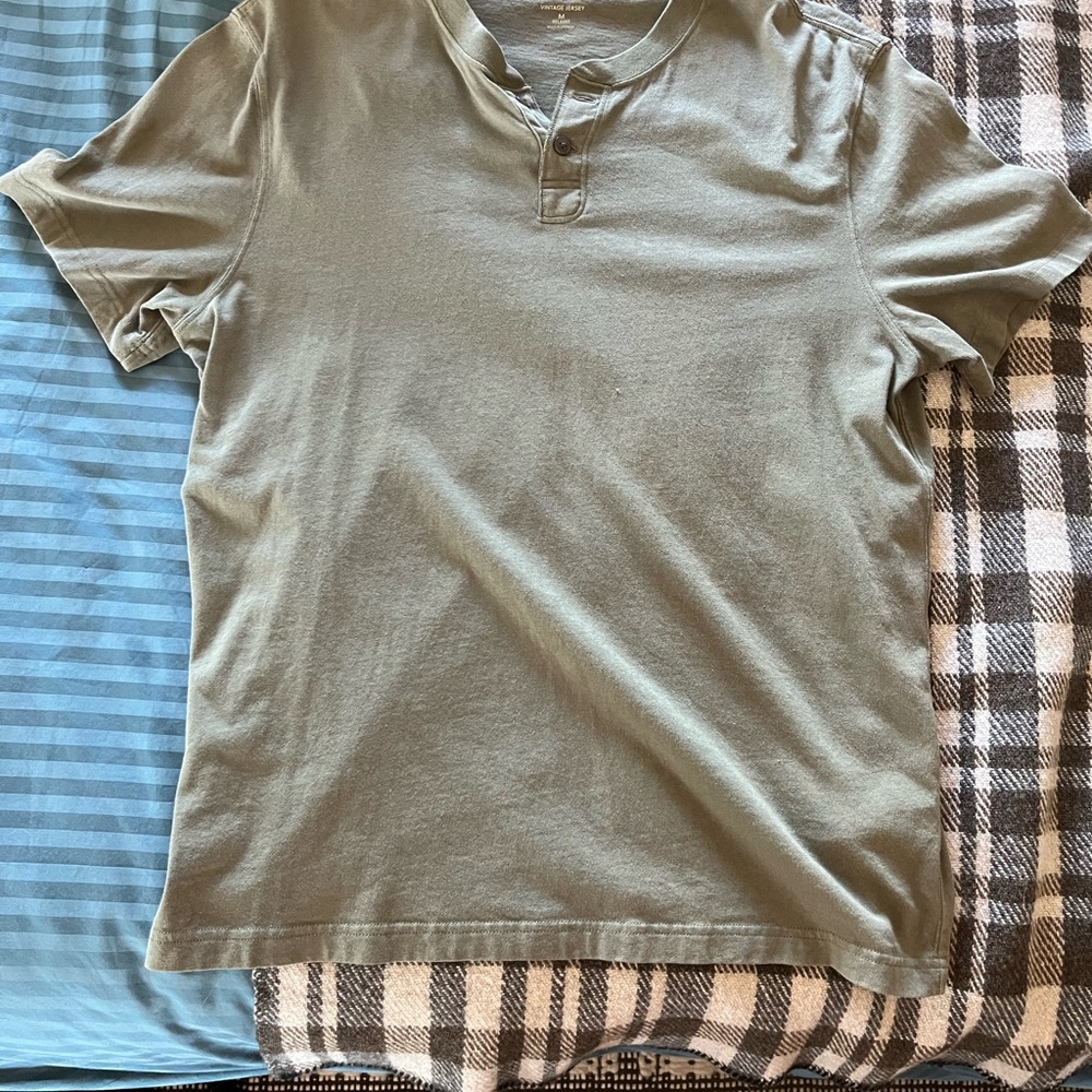 J. Crew Olive Short Sleeve Henley